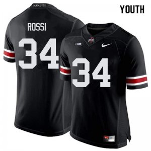 NCAA Ohio State Buckeyes Youth #34 Mitch Rossi Black Nike Football College Jersey AXA3245PQ